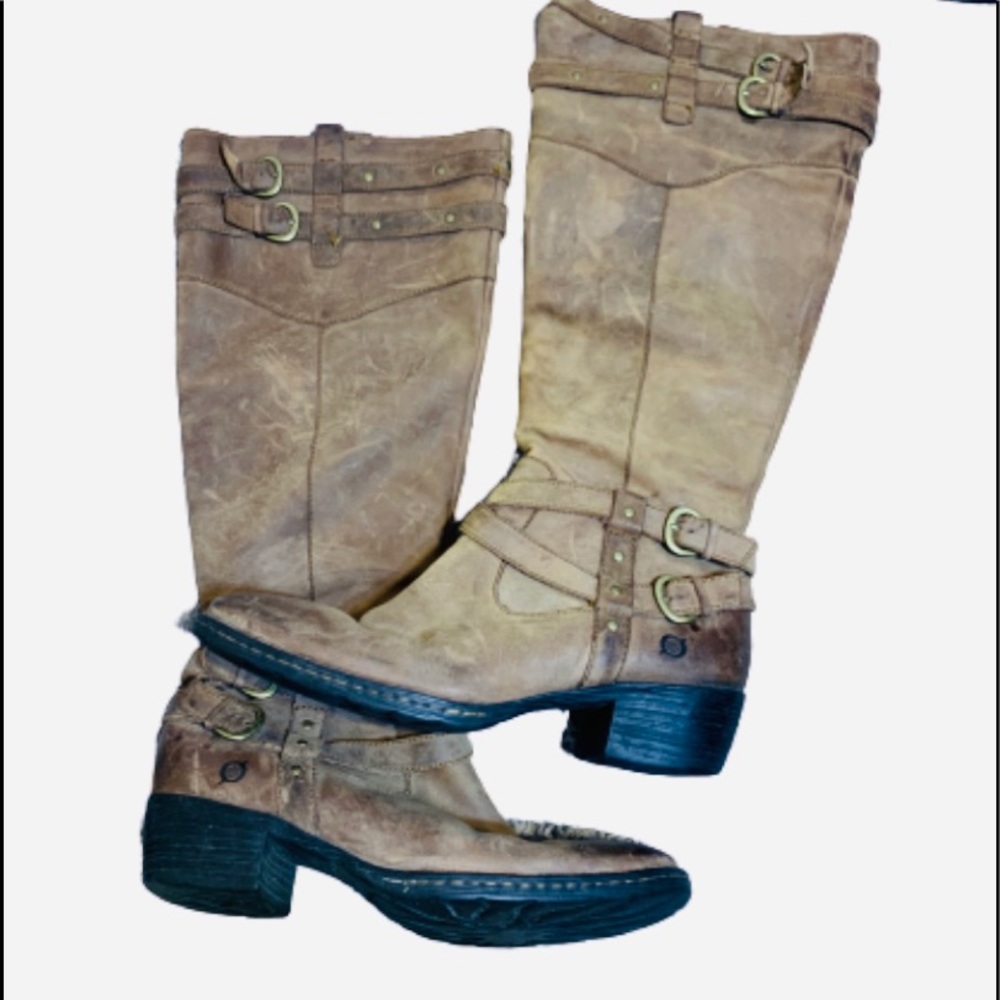 Born brown leather boots
